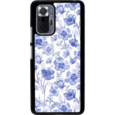 Coque Xiaomi Redmi Note 10 Pro - Spring 23 watercolor blue flowers