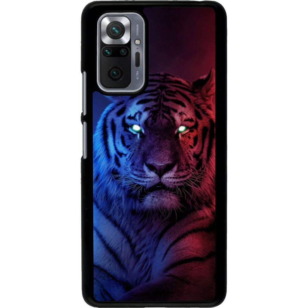 Coque Xiaomi Redmi Note 10 Pro - Tiger Blue Red