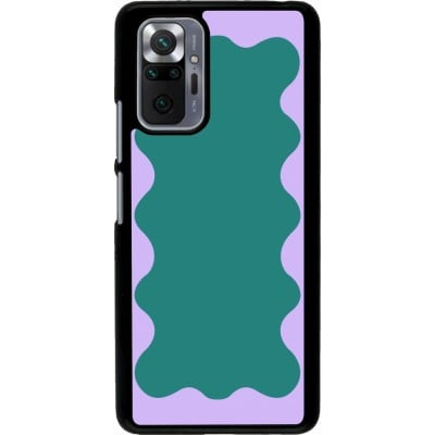 Coque Xiaomi Redmi Note 10 Pro - Wavy Rectangle Green Purple