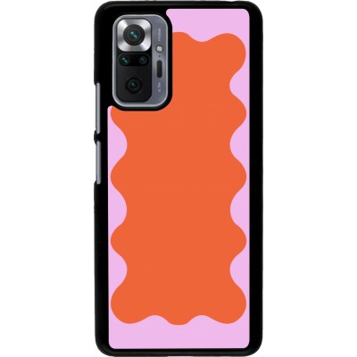 Coque Xiaomi Redmi Note 10 Pro - Wavy Rectangle Orange Pink