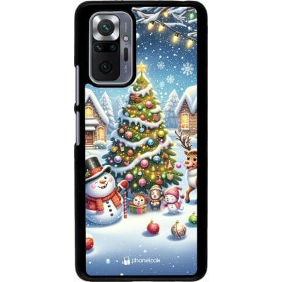 Coque Xiaomi Redmi Note 10 Pro - Noël 2023 bonhomme de neige et sapin