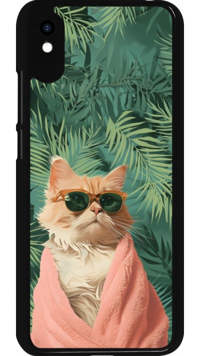 Coque Xiaomi Redmi 9A - Cat Summer Palms