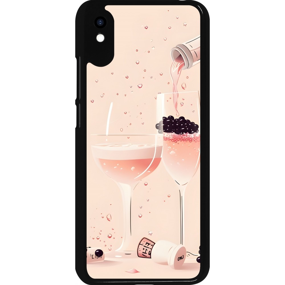 Xiaomi Redmi 9A Case Hülle - Champagne Pouring Pink