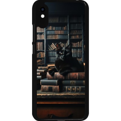 Coque Xiaomi Redmi 9A - Chat livres sombres