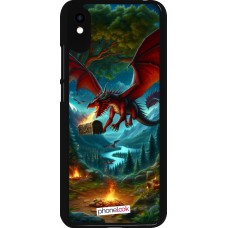 Coque Xiaomi Redmi 9A - Dragon Volant Forêt Trésor