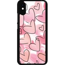 Xiaomi Redmi 9A Case Hülle - Easter 2023 pink hearts