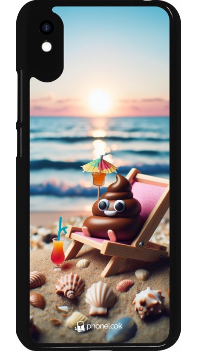 Coque Xiaomi Redmi 9A - Emoji caca sur chaise longue