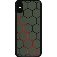 Xiaomi Redmi 9A Case Hülle - Geometric Line red