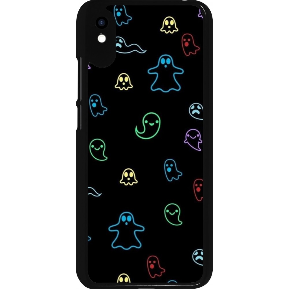 Coque Xiaomi Redmi 9A - Halloween 2024 colorful ghosts