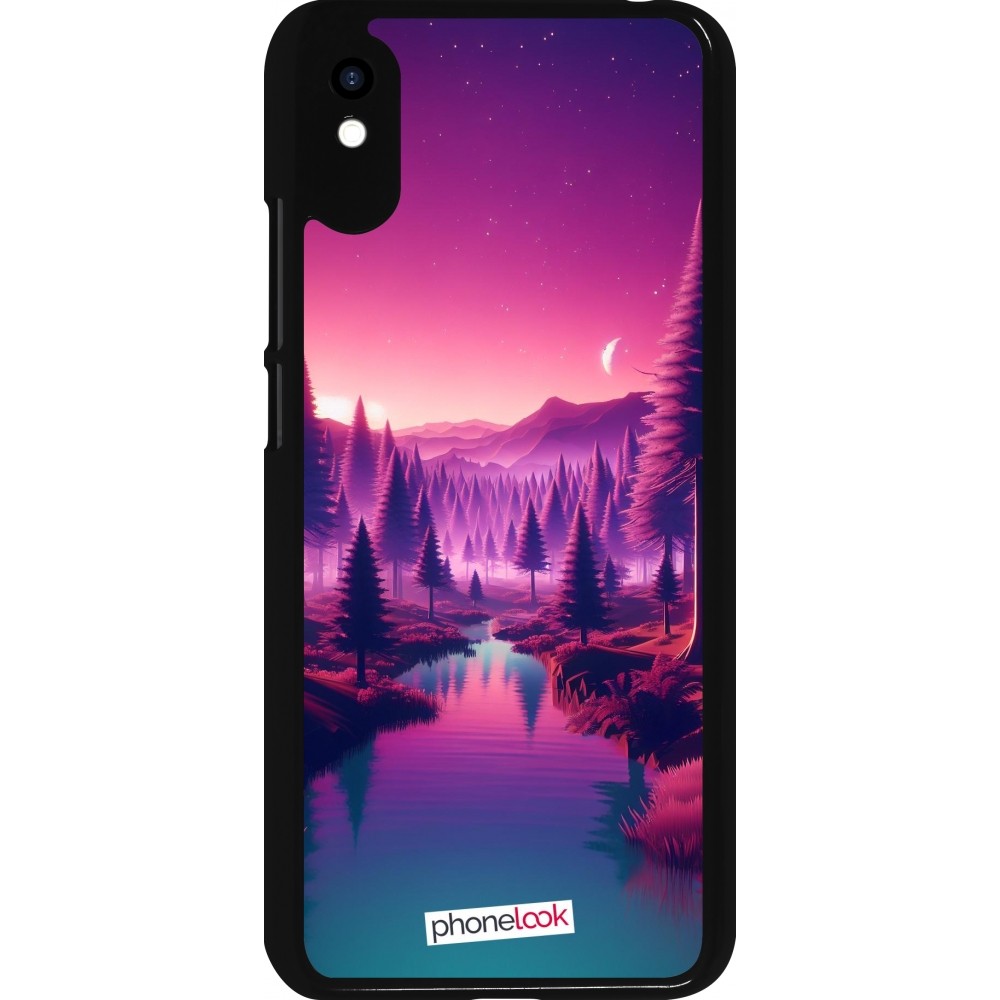 Coque Xiaomi Redmi 9A - Paysage Violet-Rose