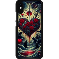 Coque Xiaomi Redmi 9A - Dark Love Coeur Sang