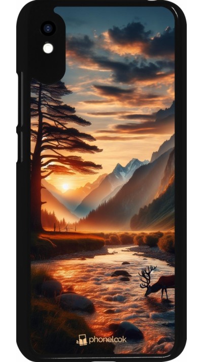 Coque Xiaomi Redmi 9A - Valley Sunset Deer Tree