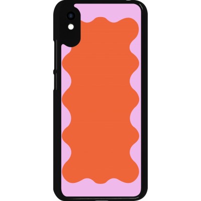 Coque Xiaomi Redmi 9A - Wavy Rectangle Orange Pink