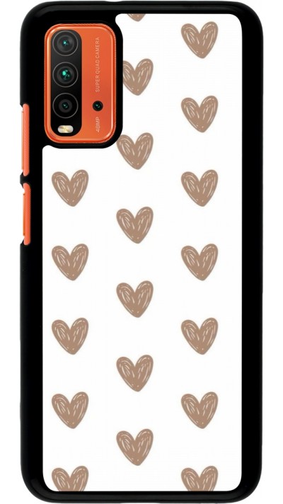 Coque Xiaomi Redmi 9T - Autumn 2024 brown hearts