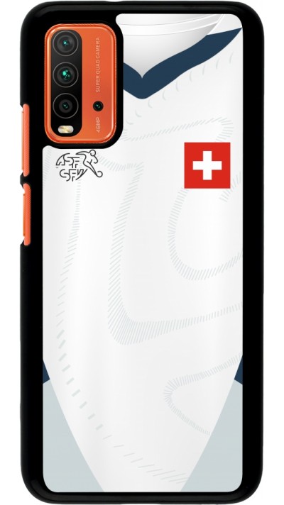 Coque Xiaomi Redmi 9T - Maillot de football Suisse Extérieur personnalisable