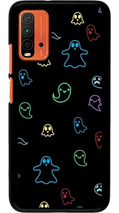 Coque Xiaomi Redmi 9T - Halloween 2024 colorful ghosts