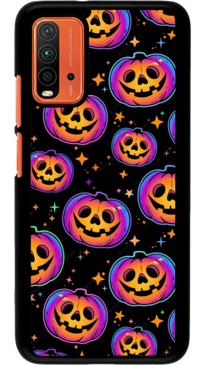 Coque Xiaomi Redmi 9T - Halloween 2024 rainbow pumpkins