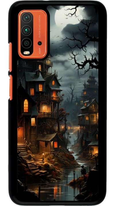 Coque Xiaomi Redmi 9T - Halloween 2024 scary town