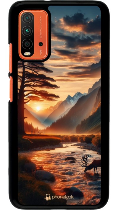 Coque Xiaomi Redmi 9T - Valley Sunset Deer Tree