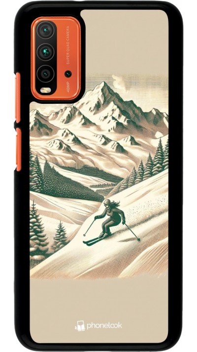 Coque Xiaomi Redmi 9T - Vintage Ski Mountain