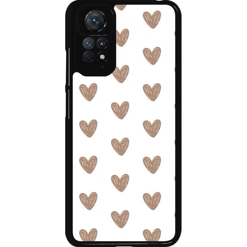 Xiaomi Redmi Note 11 / 11S Case Hülle - Autumn 2024 brown hearts