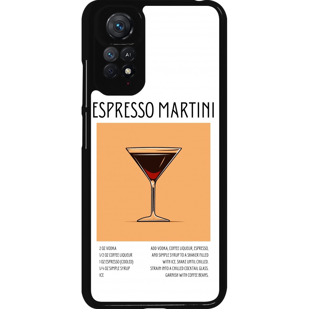 Xiaomi Redmi Note 11 / 11S Case Hülle - Cocktail Rezept Espresso Martini