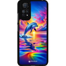 Xiaomi Redmi Note 11 / 11S Case Hülle - Glücklicher Regenbogen-Delfin