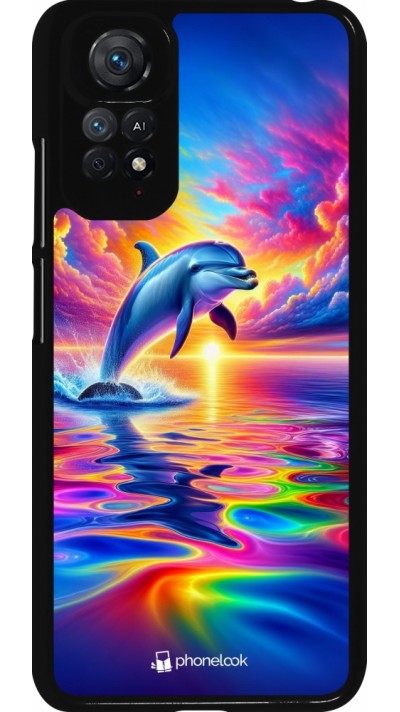 Coque Xiaomi Redmi Note 11 / 11S - Dauphin arc-en-ciel heureux