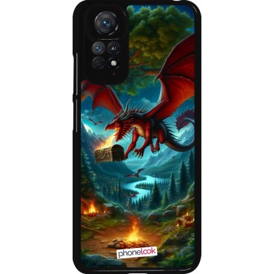 Coque Xiaomi Redmi Note 11 / 11S - Dragon Volant Forêt Trésor