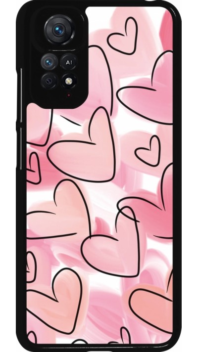 Coque Xiaomi Redmi Note 11 / 11S - Easter 2023 pink hearts