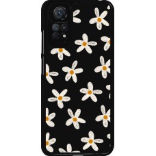 Coque Xiaomi Redmi Note 11 / 11S - Easter 2024 white on black flower