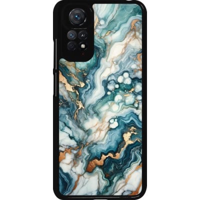 Coque Xiaomi Redmi Note 11 / 11S - Marbre Vert Bleu Doré