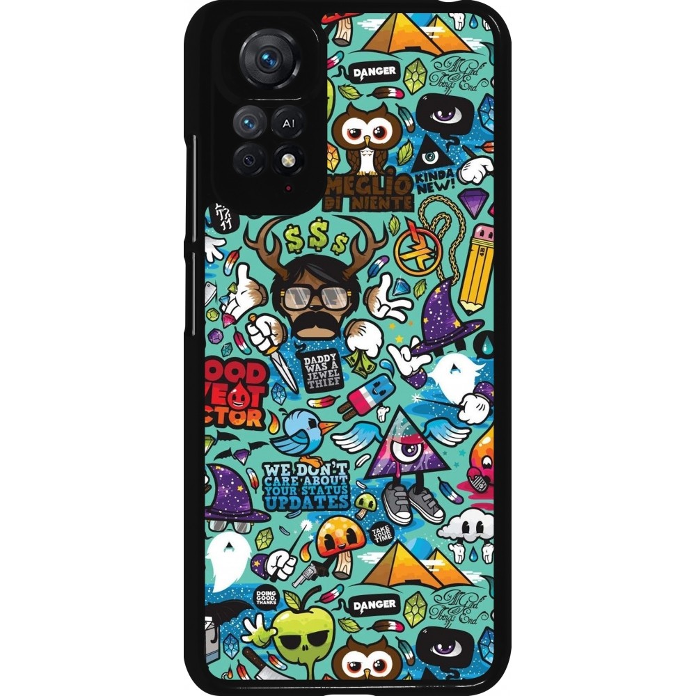 Coque Xiaomi Redmi Note 11 / 11S - Mixed Cartoons Turquoise