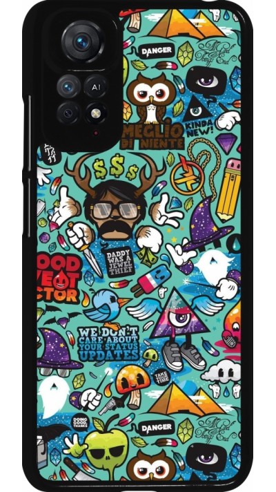 Coque Xiaomi Redmi Note 11 / 11S - Mixed Cartoons Turquoise