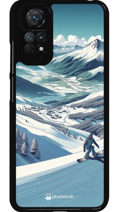 Coque Xiaomi Redmi Note 11 / 11S - Snowboarder Montagne