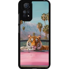 Coque Xiaomi Redmi Note 11 / 11S - Tigre voiture rose