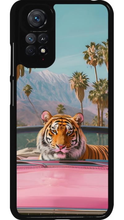 Coque Xiaomi Redmi Note 11 / 11S - Tigre voiture rose
