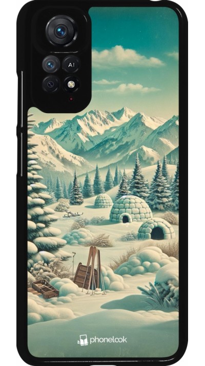 Coque Xiaomi Redmi Note 11 / 11S - Vintage Snowy Mountain Igloo