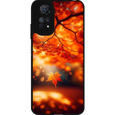 Coque Xiaomi Redmi Note 11 / 11S - Silicone rigide noir Automne Magique Orange