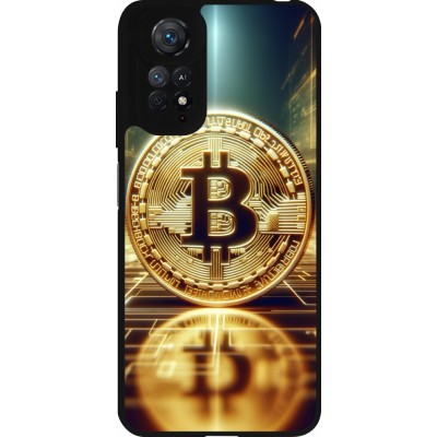 Coque Xiaomi Redmi Note 11 / 11S - Silicone rigide noir Bitcoin Standing