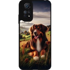 Coque Xiaomi Redmi Note 11 / 11S - Silicone rigide noir Chien Campagne Suisse