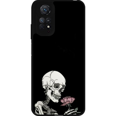 Coque Xiaomi Redmi Note 11 / 11S - Silicone rigide noir Halloween 2023 rose and skeleton