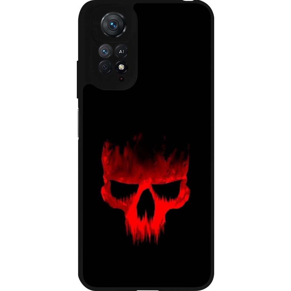 Coque Xiaomi Redmi Note 11 / 11S - Silicone rigide noir Halloween 2023 scary skull