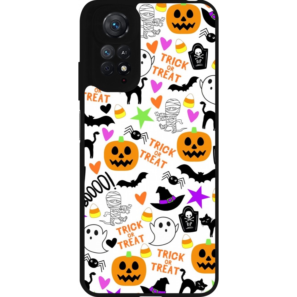 Coque Xiaomi Redmi Note 11 / 11S - Silicone rigide noir Halloween 2024 trick or treat