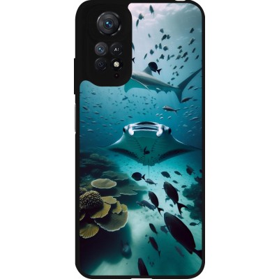 Coque Xiaomi Redmi Note 11 / 11S - Silicone rigide noir Manta Lagon Nettoyage