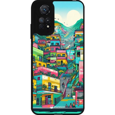 Coque Xiaomi Redmi Note 11 / 11S - Silicone rigide noir Medellin Comuna 13 Art