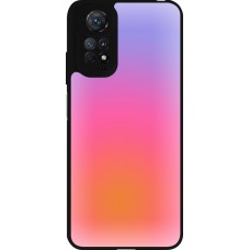 Coque Xiaomi Redmi Note 11 / 11S - Silicone rigide noir Orange Pink Blue Gradient