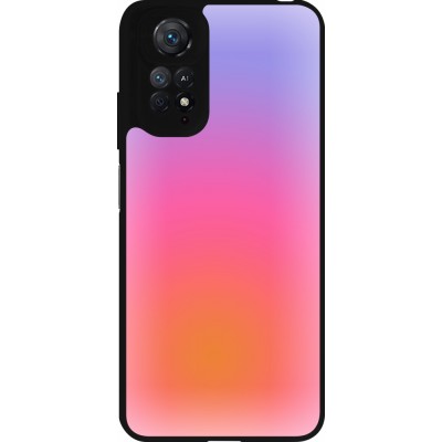 Coque Xiaomi Redmi Note 11 / 11S - Silicone rigide noir Orange Pink Blue Gradient