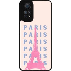 Coque Xiaomi Redmi Note 11 / 11S - Silicone rigide noir Paris Pink Print