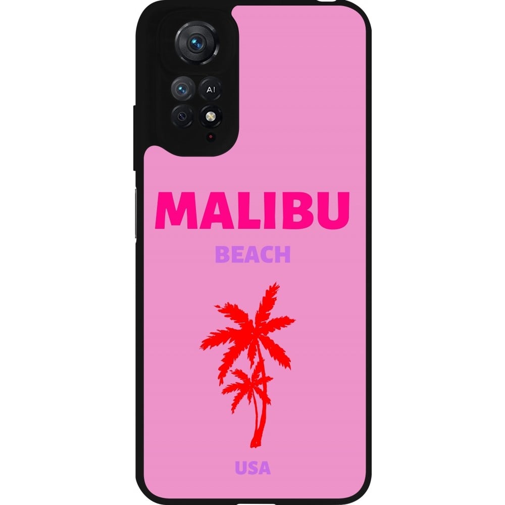 Coque Xiaomi Redmi Note 11 / 11S - Silicone rigide noir Pop Summer Destination Malibu